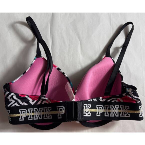 Victoria’s Secret Wear Everywhere Push-up Bra Icon Rose Print 32C - Picture 4 of 4